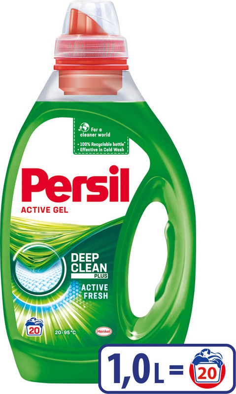 Гель для прання PERSIL, для білої білизни, автомат, ручне прання, 1л
